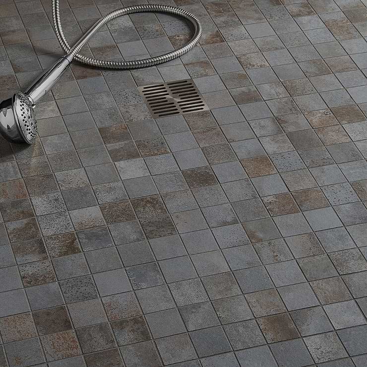 Angela Harris Flatiron Graphite 2x2 Matte Porcelain Mosaic
