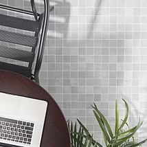 Hewlett Pearl Mist Gray 2x2 Matte Porcelain Mosaic