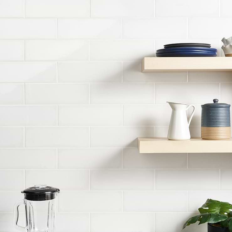 Park Hill White 4x12 Polished Porcelain Tile