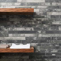 English Brick Dark Gray 2x18 Matte Porcelain Tile