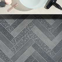 Texstone Deco Antracita Dark Gray 4x19 Textured Matte Porcelain Subway Tile