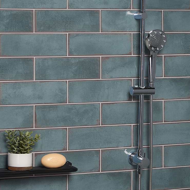 Los Lunas Blue 4x12 Polished Ceramic Subway Wall Tile