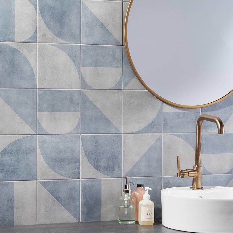 Brando Blue 8x8 Matte Porcelain Tile