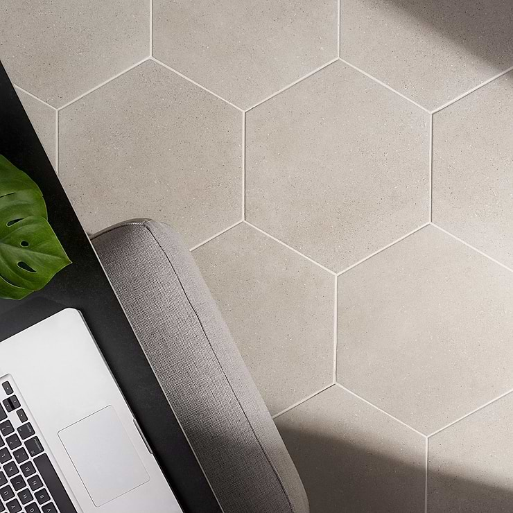 Pergola Taupe 12.5" Hexagon Matte Porcelain Tile