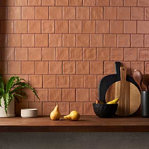 Montauk Terracotta 4x4 Mixed Finish Ceramic Tile