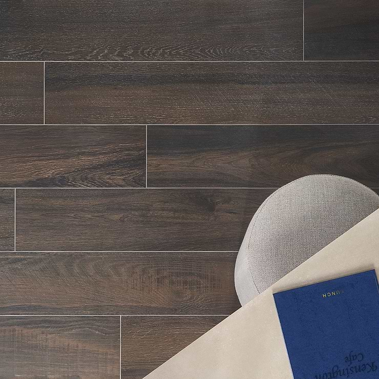 Silkwood Brown 8x48 Matte Porcelain Wood Look Tile