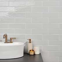 Kiln Silver 3x9 Polished Porcelain Subway Tile