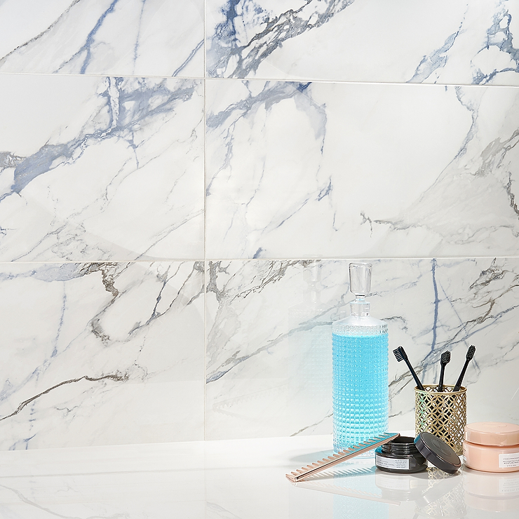 Marble Look Porcelain Tile for Backsplash