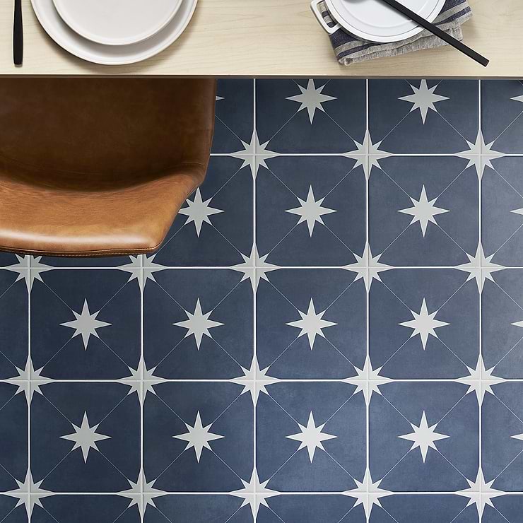 Tau Navy Blue 9x9 Matte Porcelain Tile