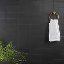 Stacy Garcia Maddox Charcoal Black 4x8 Matte Ceramic Wall Tile