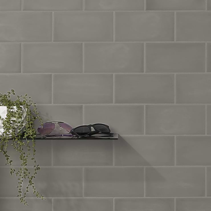 Comb Cemento 4X8 Matte Ceramic Wall Tile