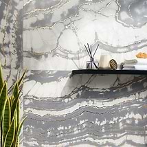 Agate Art Smoke Gray 24x48 Artisan Decor Polished Porcelain Tile