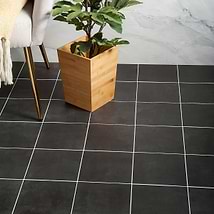 Art Geo by Elizabeth Sutton Cement Black 8x8 Matte Porcelain Tile