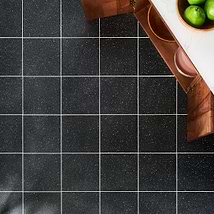 Art Geo by Elizabeth Sutton Terrazzo Charcoal Gray 8x8 Matte Porcelain Tile