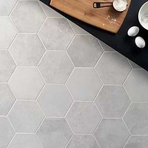 Terra Pompeii Blanco White 8" Hexagon Matte Porcelain Tile