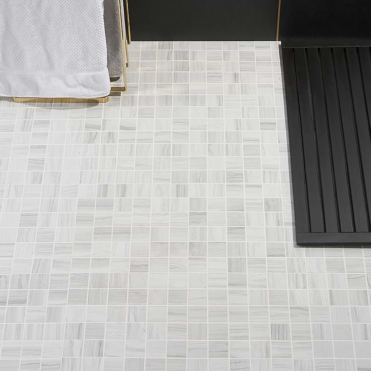 DreamStone Luminus White 2x2 Matte Porcelain Mosaic 