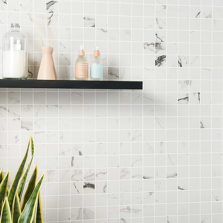DreamStone Statuario Venato 2x2 Matte Porcelain Mosaic