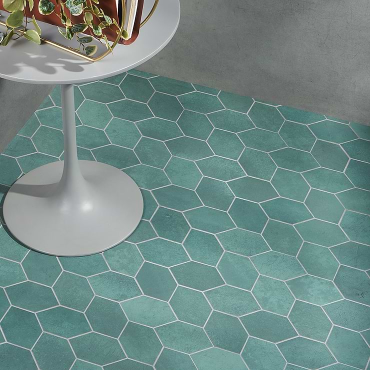 Bond Viridum Green Foliage Matte Porcelain Mosaic Tile