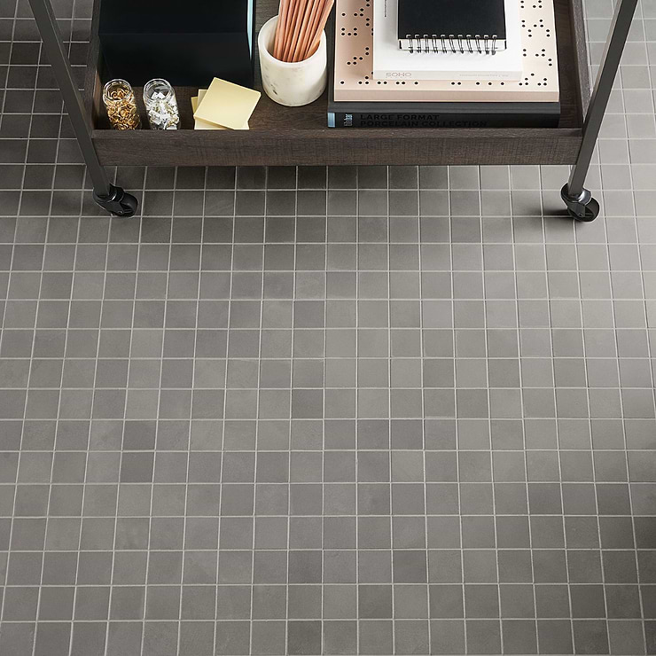 Clay Awake Gray 2x2 Matte Porcelain Mosaic Tile