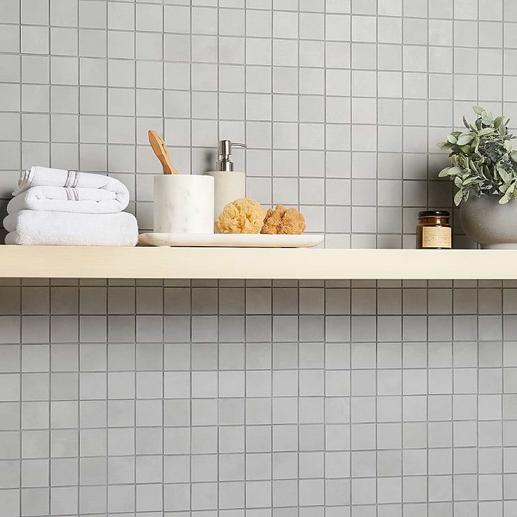Clay Delight Gray 2x2 Matte Porcelain Mosaic Tile