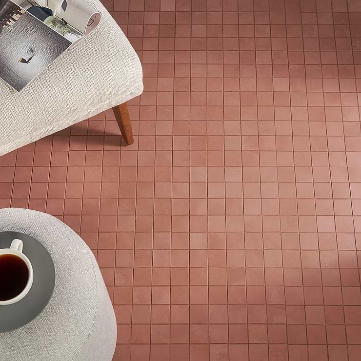 Clay Grace Red 2x2 Matte Porcelain Mosaic Tile