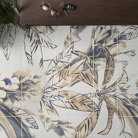 Angela Harris Wilder Autumn Leaves Mural 8x8 Matte Porcelain Tile