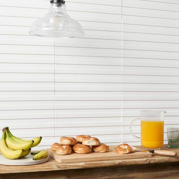 Bariano White 6x16 Fluted 3D Matte Porcelain Tile