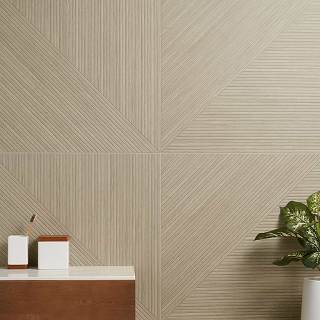 Enso Oak 24x48 Ribbed Matte Porcelain Wood Look Tile