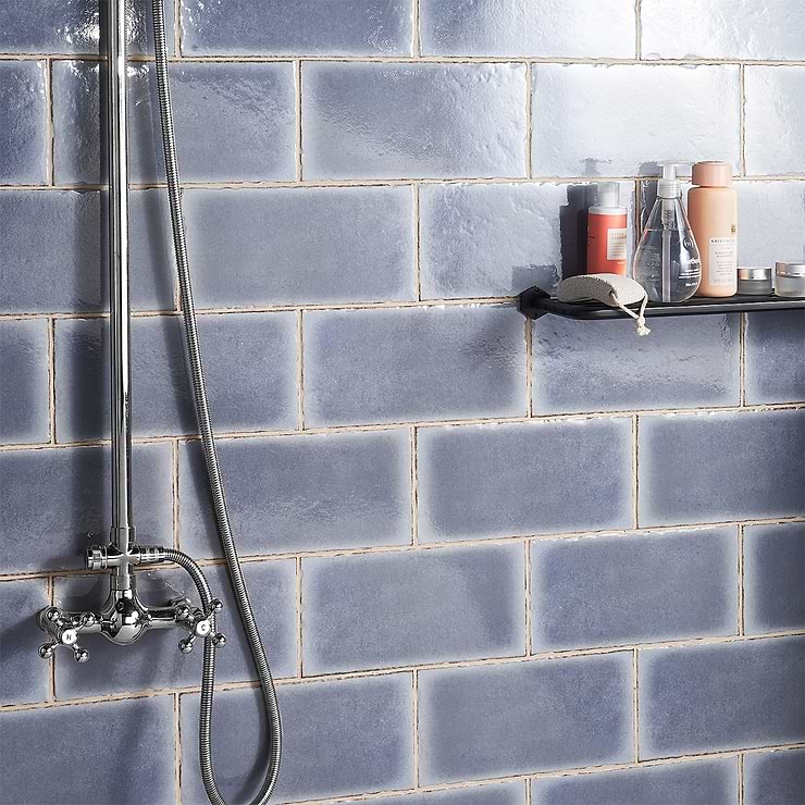 Jamesport Blue 6"x12" Glossy Porcelain Subway Tile