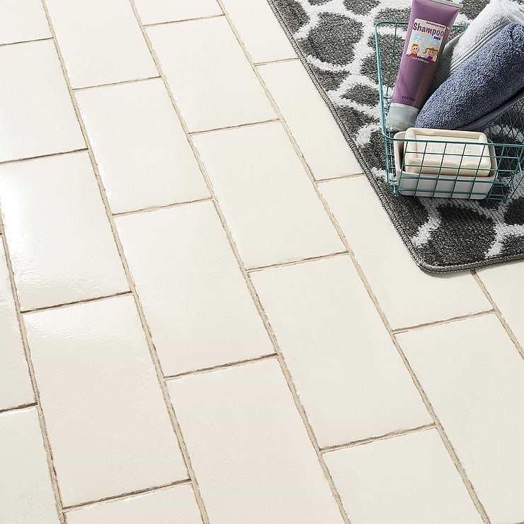 Jamesport White 6"x12" Glossy Porcelain Subway Tile
