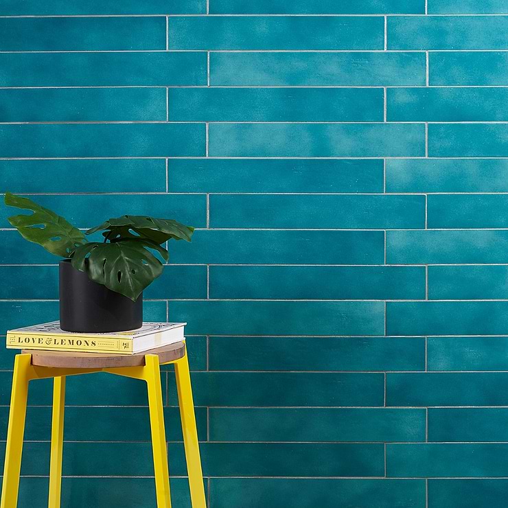 Cavallo Fiji Blue 3x18 Glossy Porcelain Subway Tile