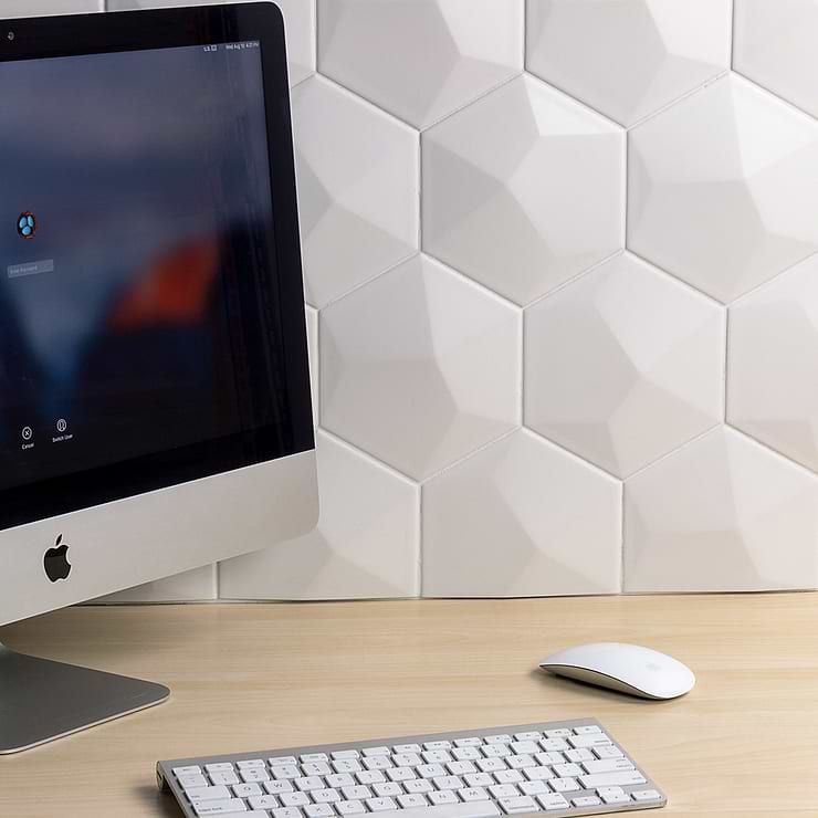 Exagoni Dimension Blanco Matte Hexagon Ceramic Tile