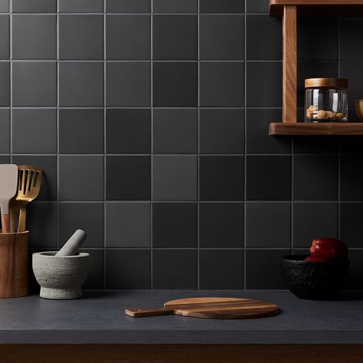 Born Charcoal Gray 5x5 Matte Porcelain Tile