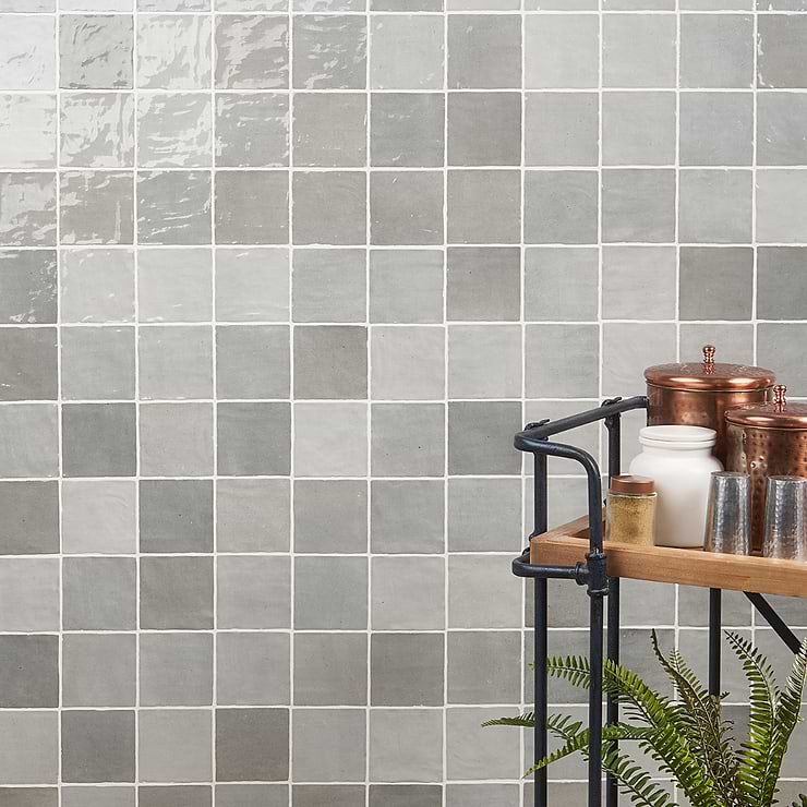 Portmore Gray 4x4 Glossy Ceramic Tile