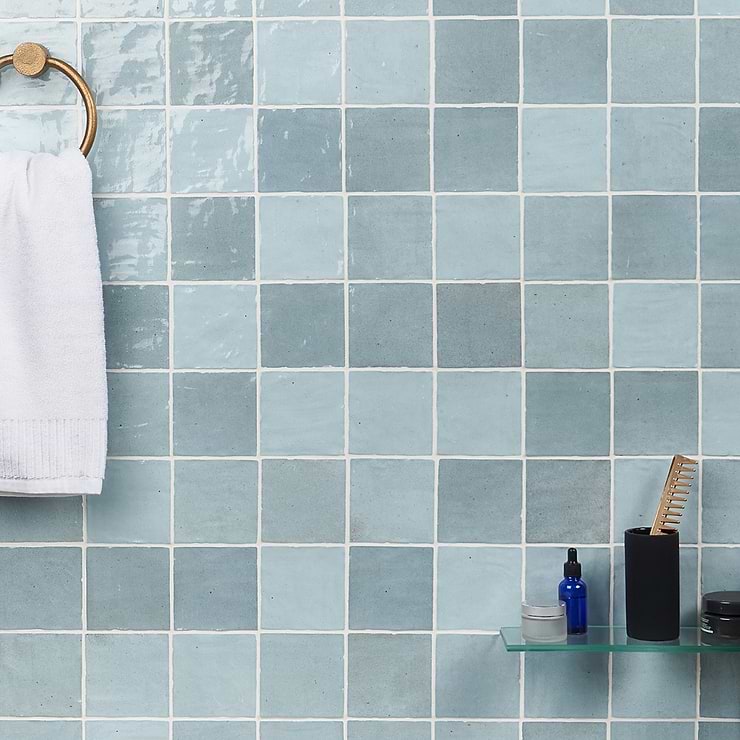 Portmore Sky Blue 4x4 Glossy Ceramic Tile