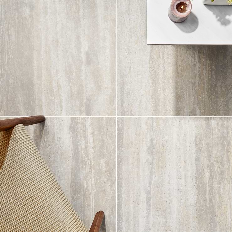 Vigo Travertino Sunshine 24x24 Matte Porcelain Tile