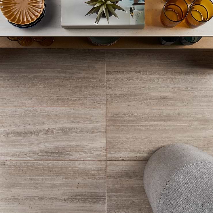 Wooden Beige 12x24 Honed Marble Tile