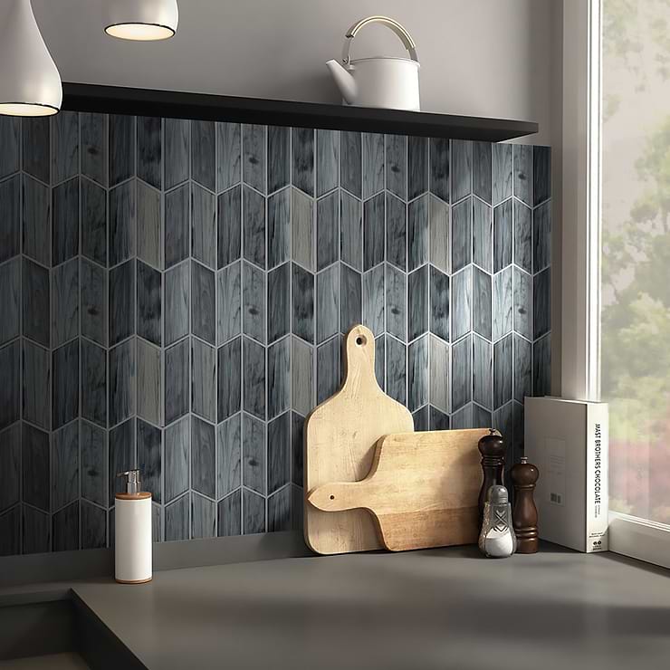 Maya Chevron Dusk Mosaic Tile