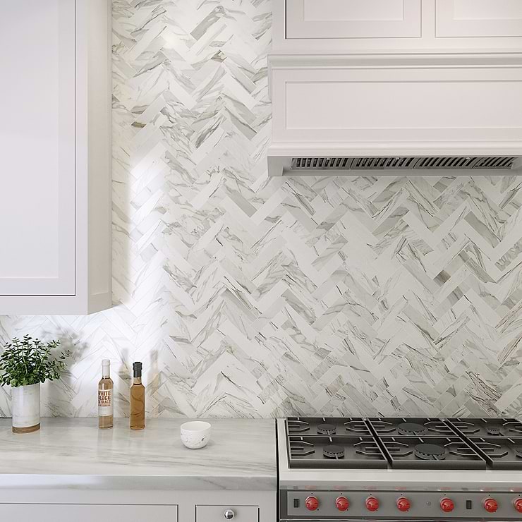 Calacatta Gold 2x8 Polished Marble Subway Tile