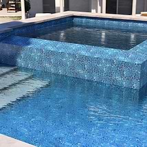 Fairy Blue 1x1 Polished Glass Mosiac Tile