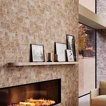 Rugged Tumbled Mix Beige 6x24 Matte Porcelain Ledger Stone Veneer