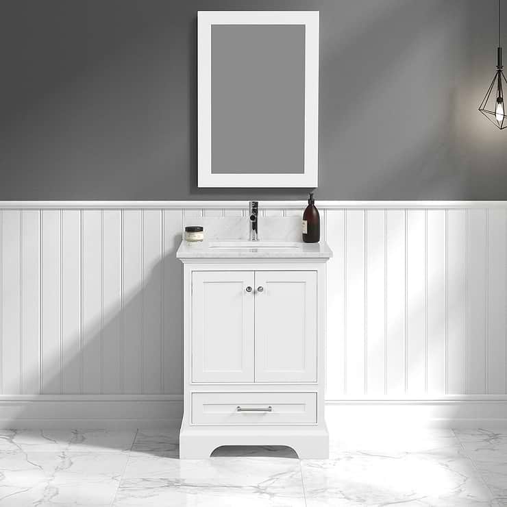 Glendale 24'' White Vanity And Marble Counter