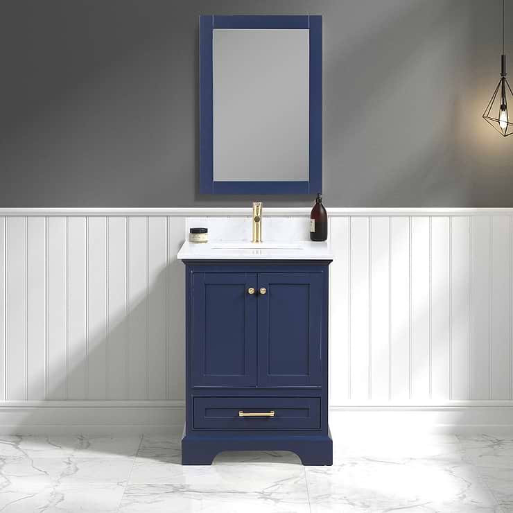 Glendale 24'' Blue Vanity And Marble Counter