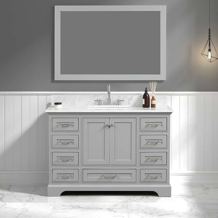 Glendale 48'' Gray Vanity And Marble Counter