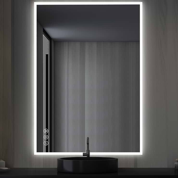 Rige 48x30" Rectangle LED Mirror