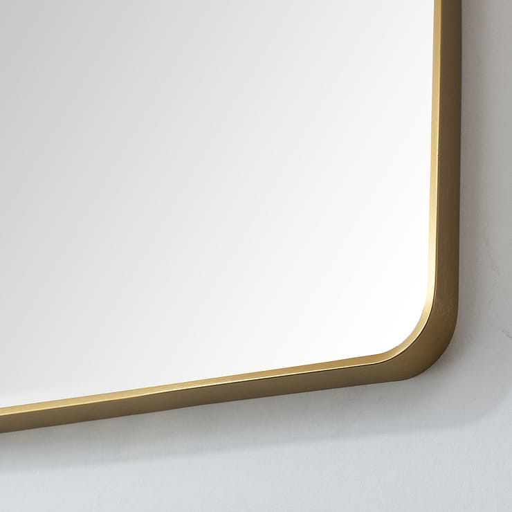 Olinda Brushed Gold 32x36" Framed Rectangle Mirror