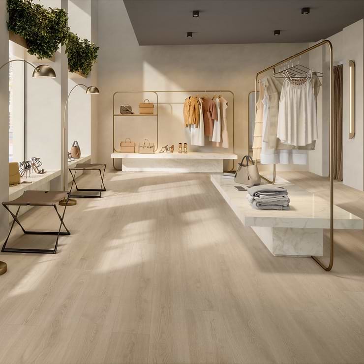 Oaktree Elegant Ash Beige 7x60 XL Wood Look Matte Porcelain Tile