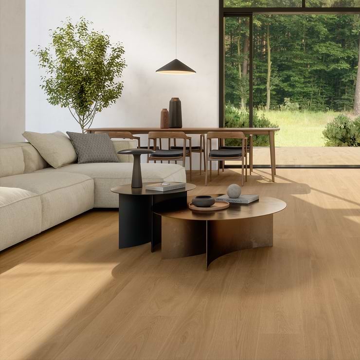Oaktree Elegant Copper Brown 7x60 XL Wood Look Matte Porcelain Tile