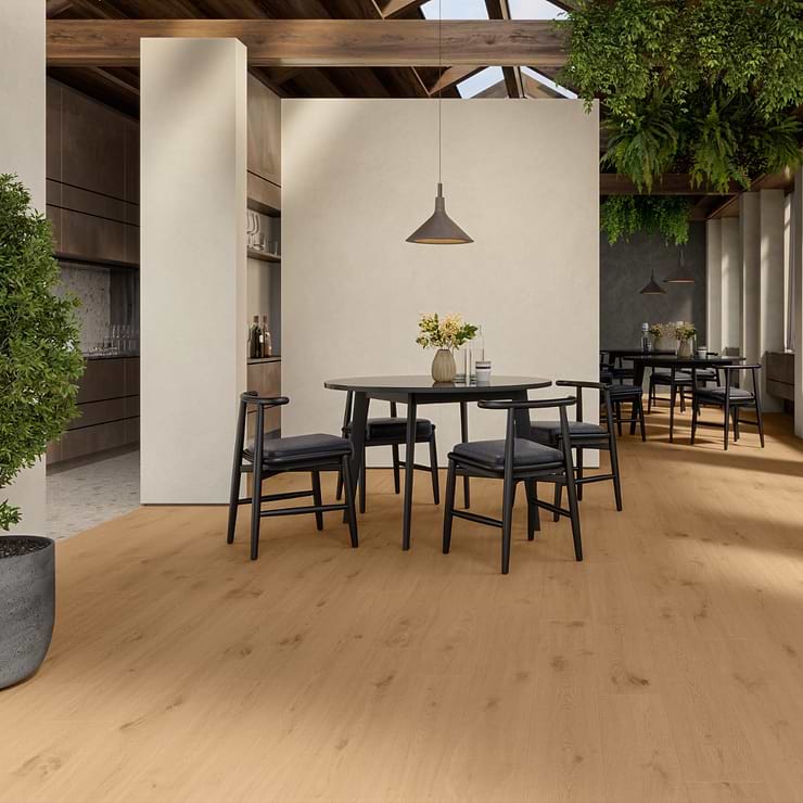 Oaktree Natural Pale Brown 8x48 Wood Look Matte Porcelain Tile