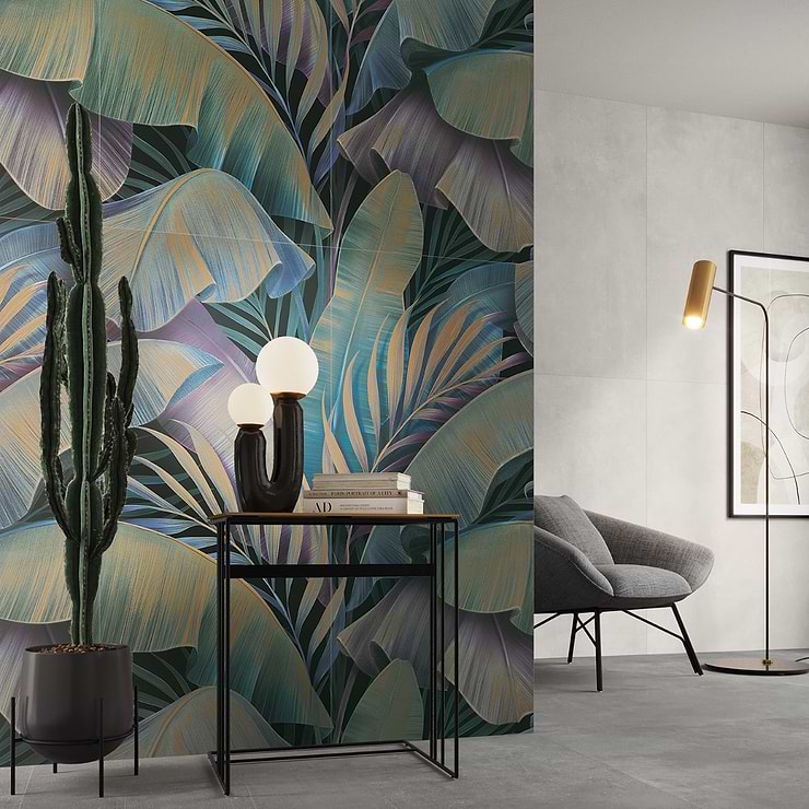 Monet Temptation Multicolor 24x48 Artisan Decor Matte Porcelain Wall Tile
